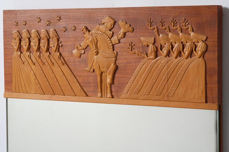 Ulla Fogelklou-Skogh, a wall mirror, cabinetmaker Gustav Bergsten, for the Stockholm Crafts Association, 1936.