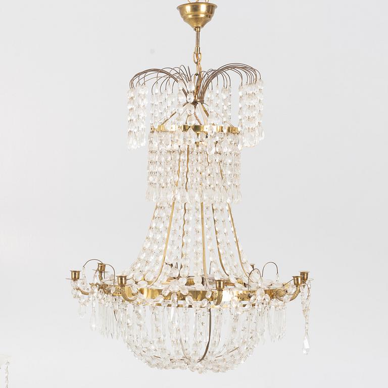 An Empire style chandelier, mid-20th Century.