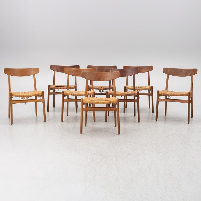 Hans J. Wegner, stolar, 4 st, "Spisestolen/ CH-23", Danmark, 1900-talets andra hälft.