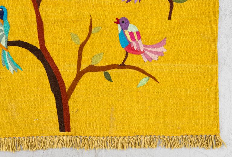 A hand-embroidered Kelim rug, c. 178 x 122 cm.