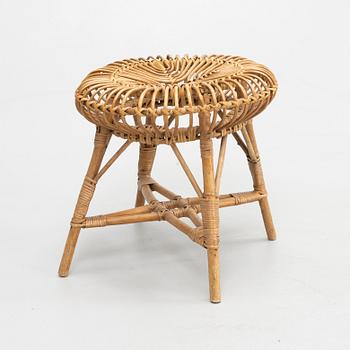 Franco Albini, attributed to. A bamboo and rattan stool.