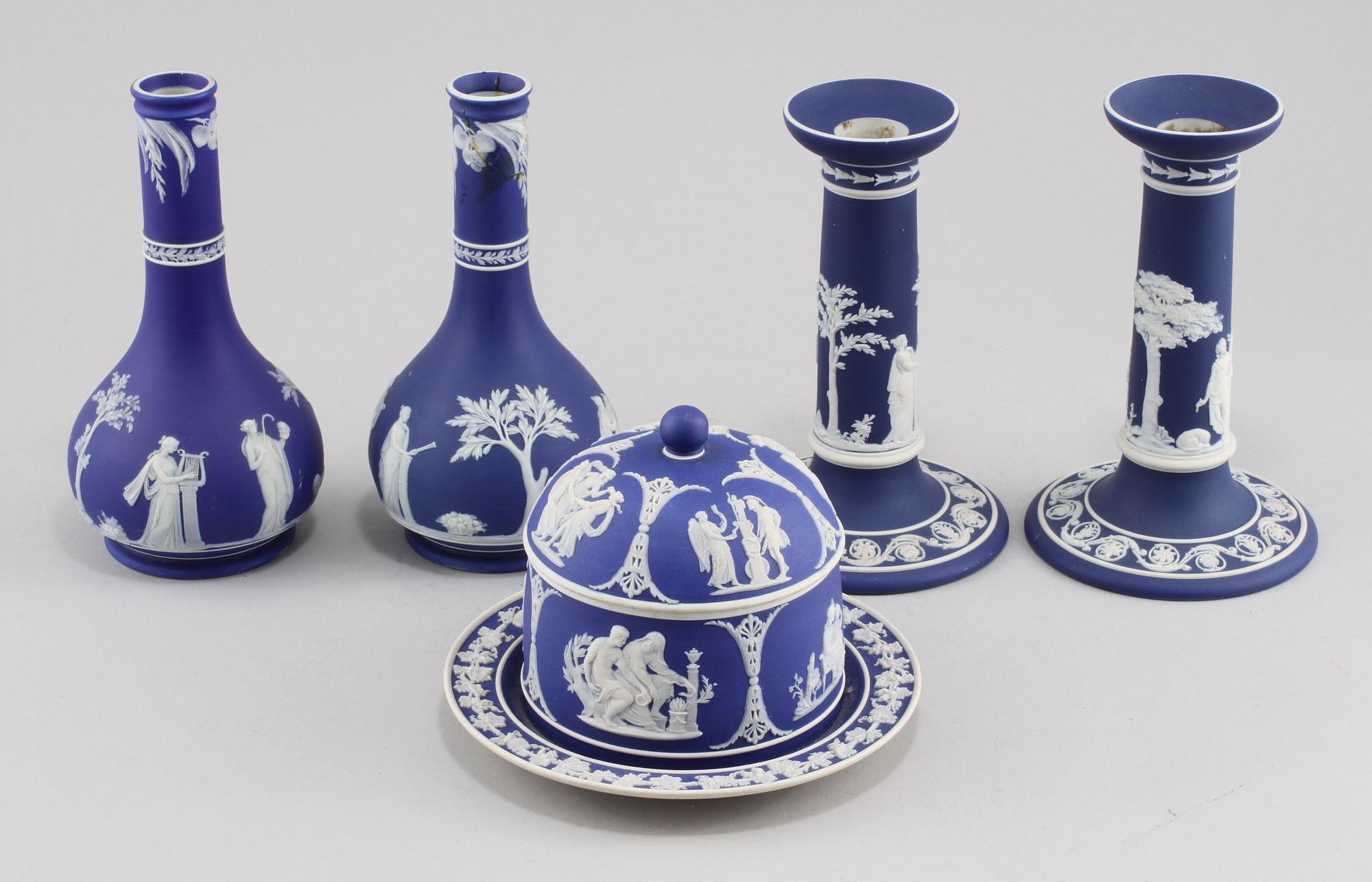 PARTI PORSLIN, 5 delar, Wedgewood, England, 1900-talets andra hälft.