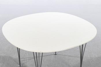 PIET HEIN & BRUNO MATHSSON, bord, "Supercirkel" Fritz Hansen, Danmark. En extra uppsättning bordsben medföljer.