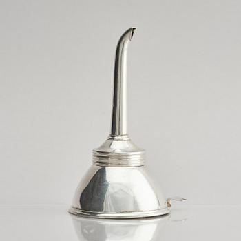 A Swedish early 19th century silver wine funnel, marks of Pehr Zethelius, Stockholm 1807.