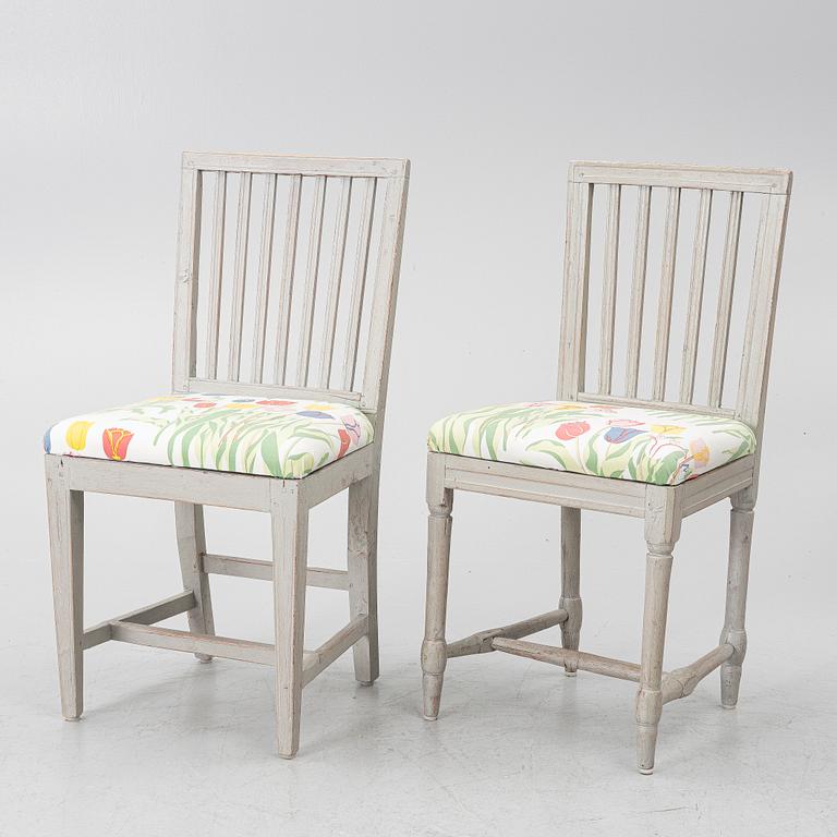 Chairs, 6, circa 1800.