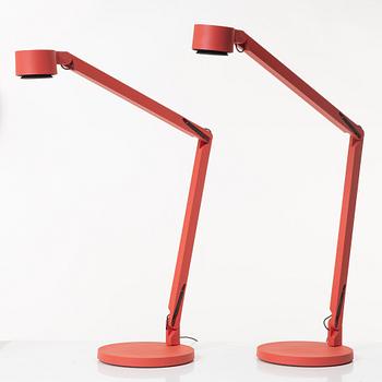 Dirk Winkel, a pair of 'Winkel w127' desk lamps, Wästberg.