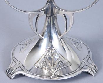 SKÅL PÅ FOT, vitmetall, WMF, jugend, 1900-talets början.