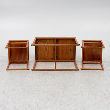 Carl Malmsten, a nest of three 'Släden' tables.