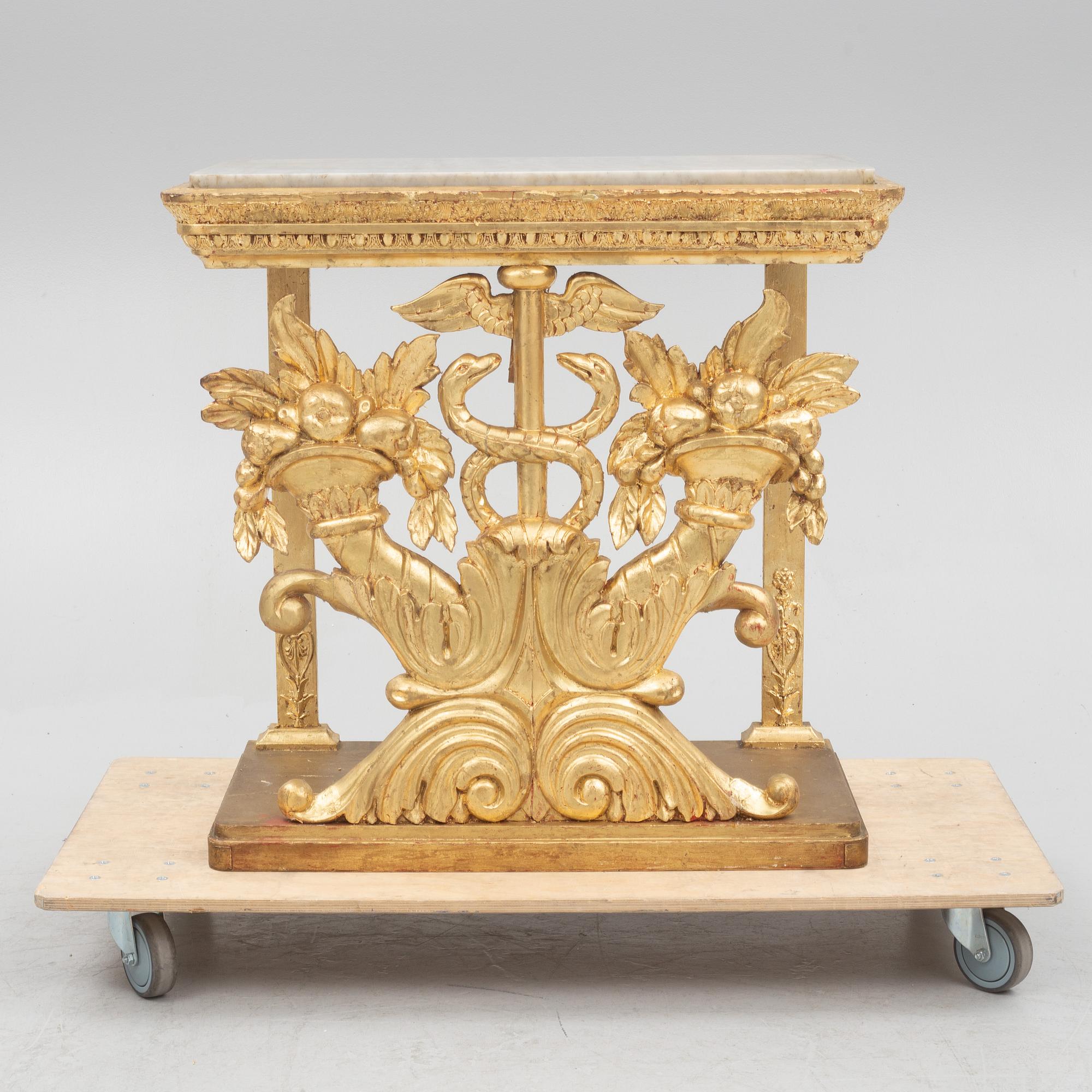 Console table, mid-19th century, Empire.