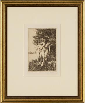 ANDERS ZORN, etching, signed and signed and dated 1917 in the plate.