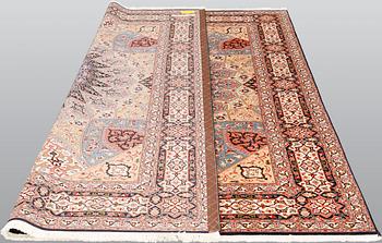 Matta, Täbriz part silk s.k 50 Radj, 261 x 205 cm.