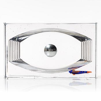 Kjell Engman, handfat, glas, "Lagoon", Kosta Boda.