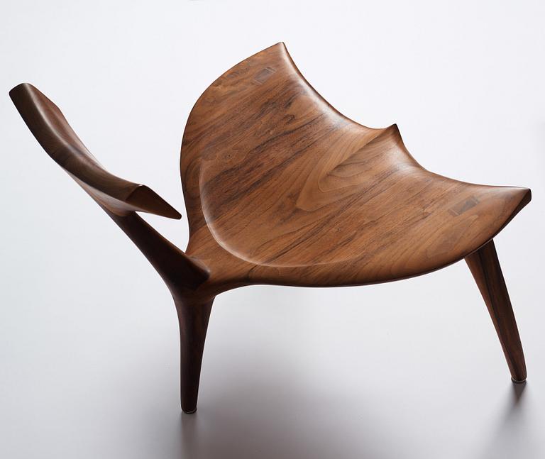 Morten Stenbæk, a "Whale Chair", No. 17, his own studio, Denmark, 2018.