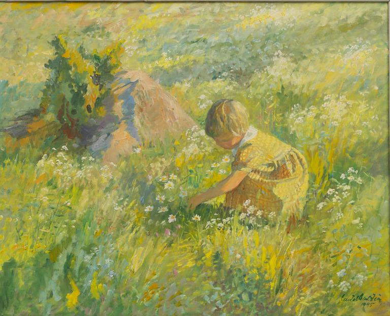 Gustaf Carlström, På blomsterängen.