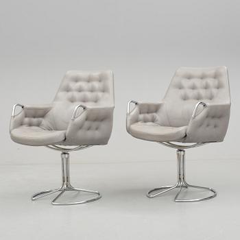 FÅTÖLJER, ett par, "Master", Bruno Mathsson, Dux, 1900-talets sista kvartal.