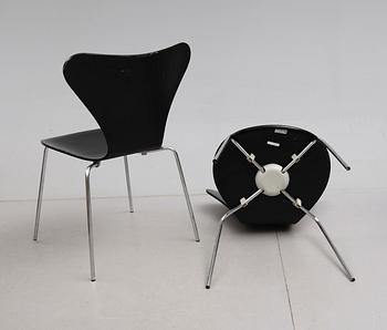 STOLAR, 6 st, "Sjuan",  Arne Jacobsen, Fritz Hansen.