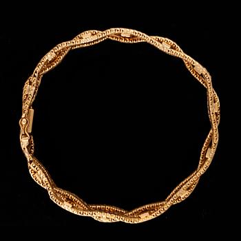 ARMBAND, 18k guld. Vikt 61g.