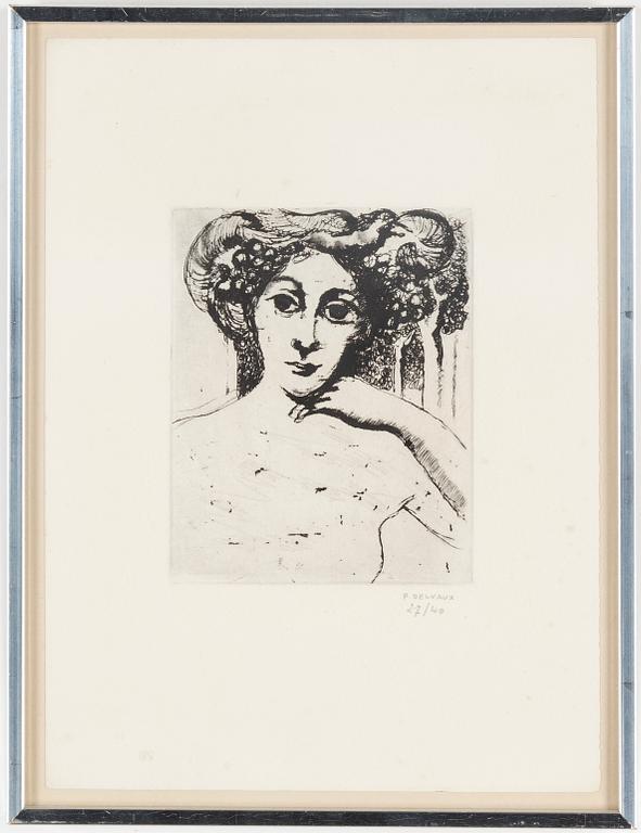 PAUL DELVAUX, etching, signed and numbered 27/40.