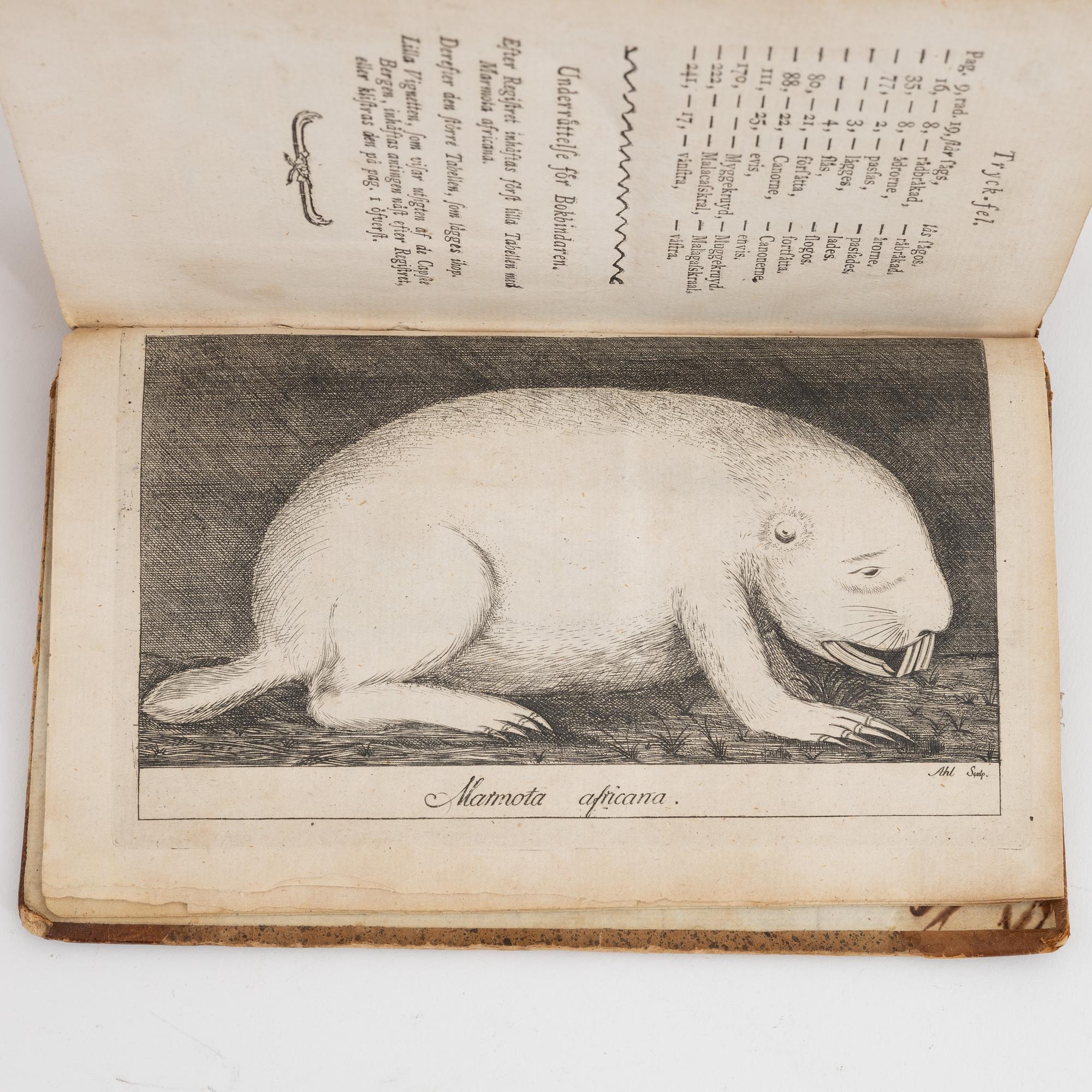 Books, four volumes,  Carl Peter Thunberg, Resa uti Europa, Africa, Asia 1770-1779. I-IV.