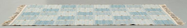 Barbro Nilsson, A CARPET, "Falurutan, Duhs", flat weave, ca 220,5 x 146,5 cm, signed AB MMF BN.