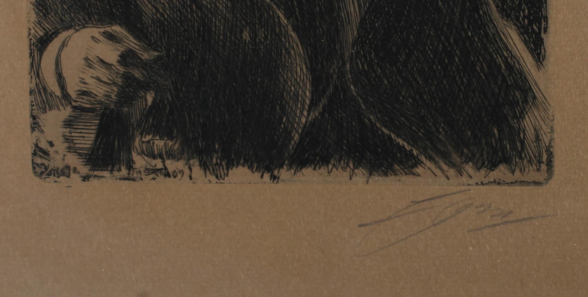 ANDERS ZORN, etsning, signerad.
