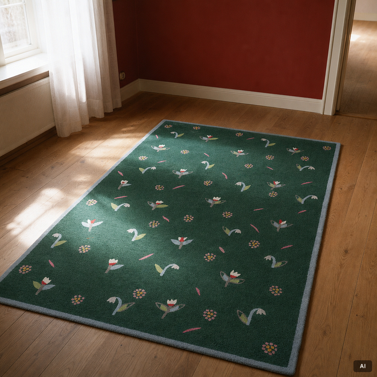 Gunilla Lagerhem Ullberg, Carpet "Summerdream" Kasthall approx. 300 x 200 cm.