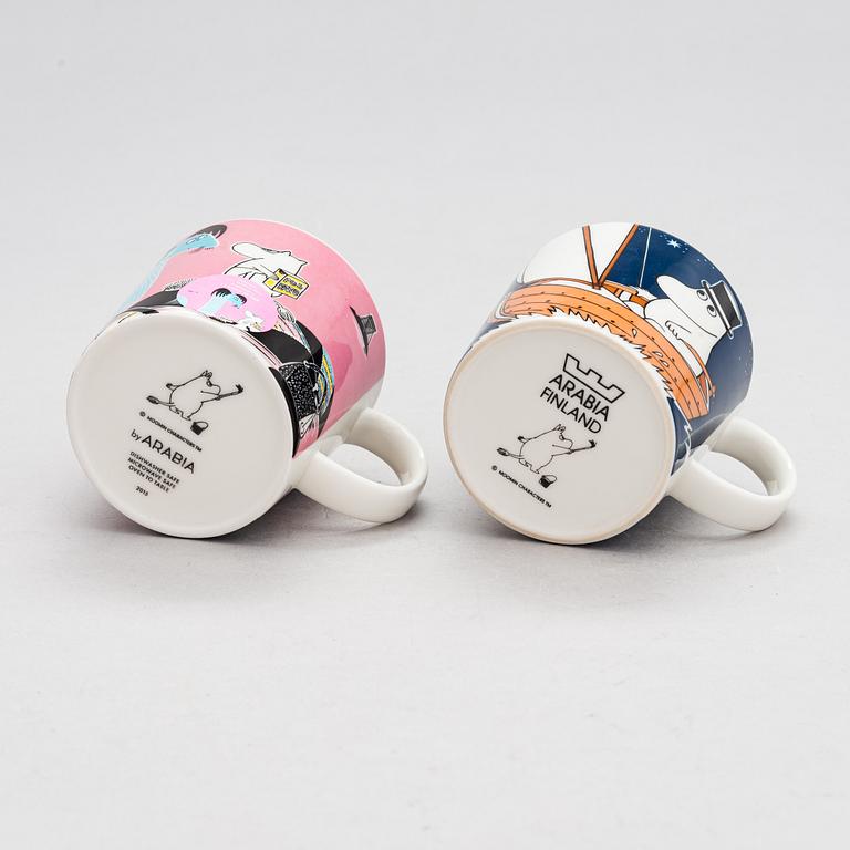 Muminmuggar, 11 st, porslin, Moomin Characters, Arabia.