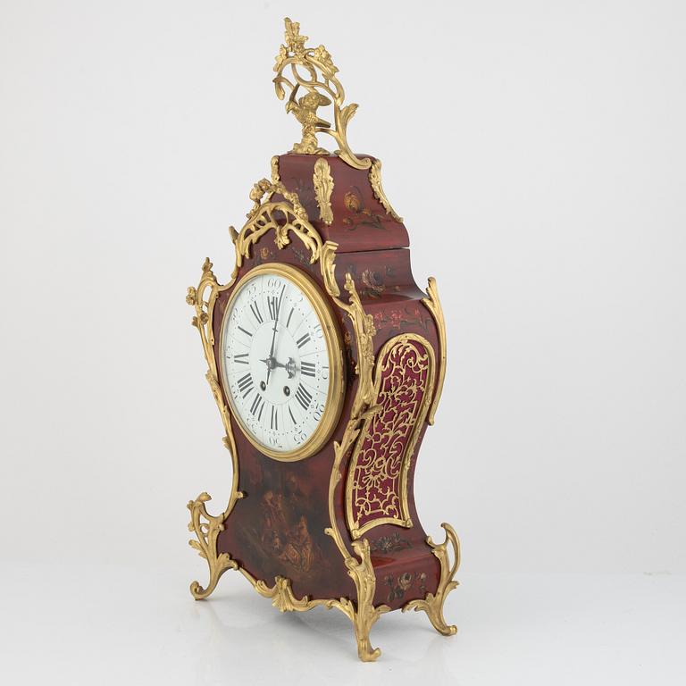 A rococo-style clock with bracket, Vincenti & Cie, France, second half of the 19th century.