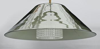 TAKLAMPA, Carl Fagerlund, Orrefors, 1900-talets andra hälft. Höjd ca 37 cm.