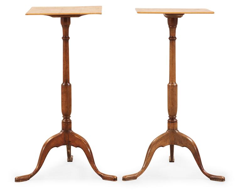 A pair of Swedish circa 1800 alder root tables.