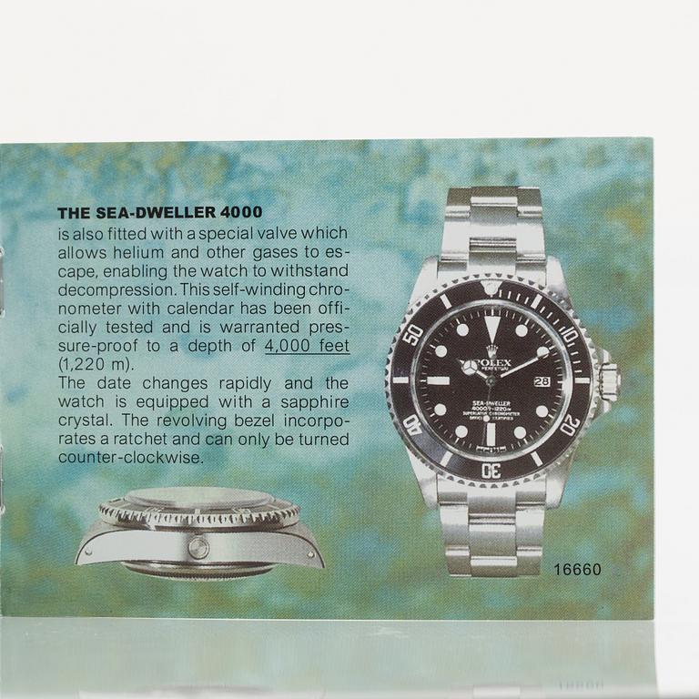 Rolex, Sea-Dweller, "Triple six", wristwatch, 40 mm.