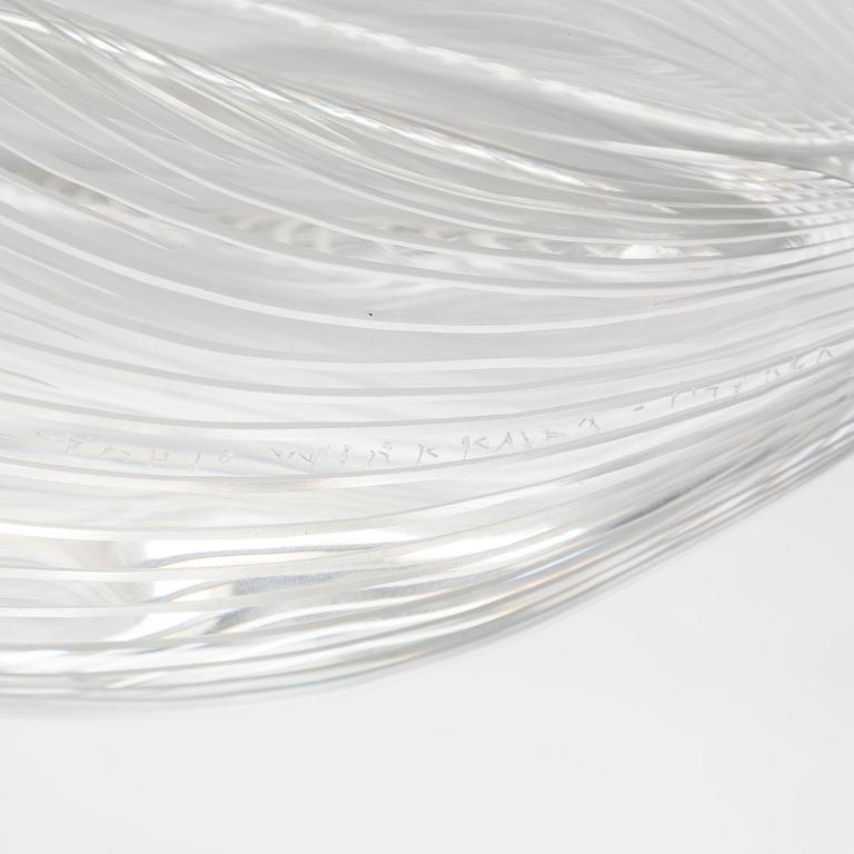 Tapio Wirkkala, konstglas, modell 3342, signerad Tapio Wirkkala Iittala.