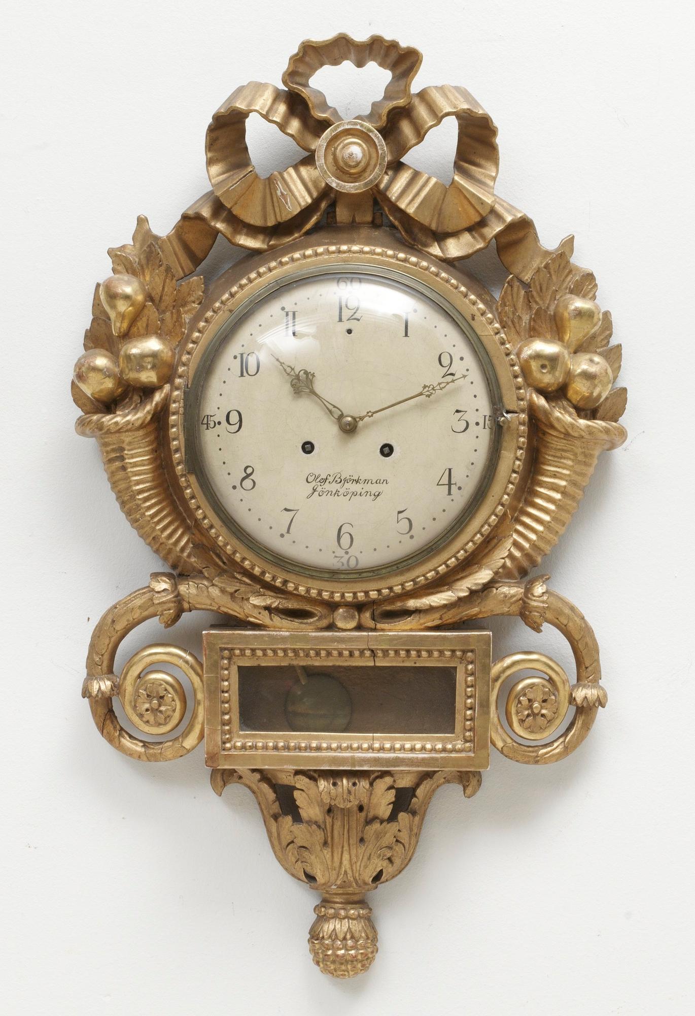 VÄGGPENDYL. Sengustaviansk.