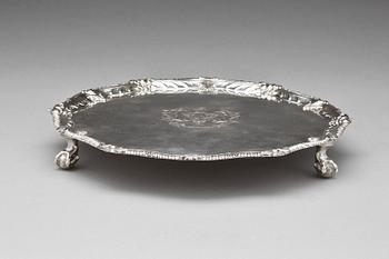 SALVER, pläter, England 1700-talets andra hälft.