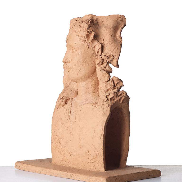 HERTHA HILLFON, a terracotta sculpture, Sweden, provenance Hertha Hillfon.