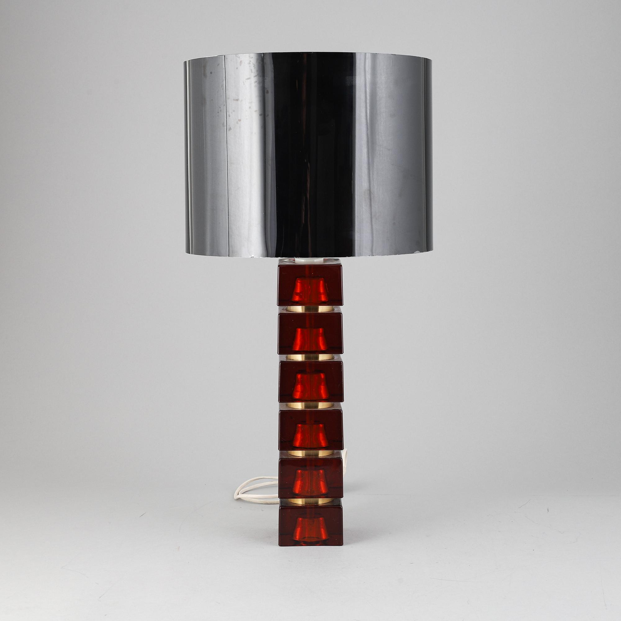 Carl Fagerlund, Orrefors, Bordslampa, 1970-tal.