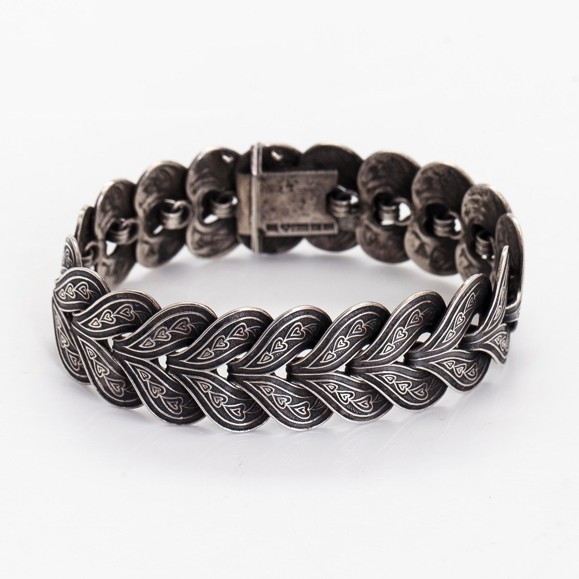 Bracelet, silver, A. Tillander, Helsinki 1940.