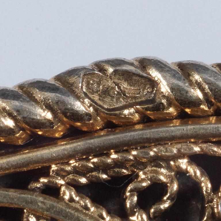 A pair of possibly Austria-Hungary 19th century silver-gilt spurs.