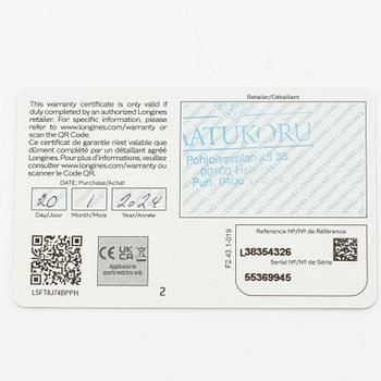 Longines, Conquest Chronograph, wristwatch, 42 mm.