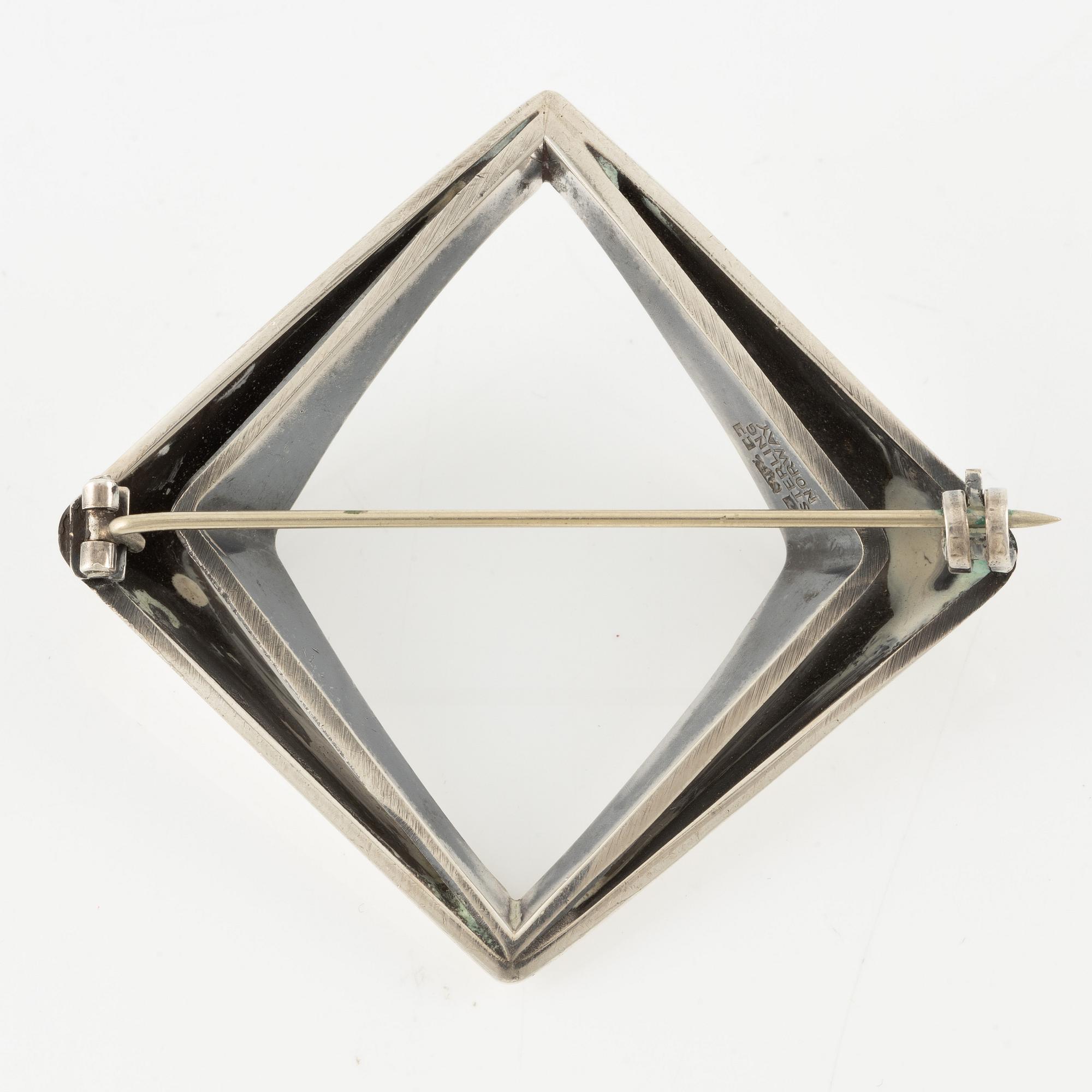 Odvar Pettersen, brooch, sterling silver, Norway.
