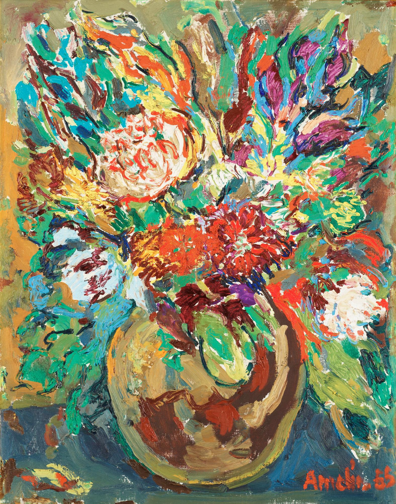 Albin Amelin, Still Life with Flowers.