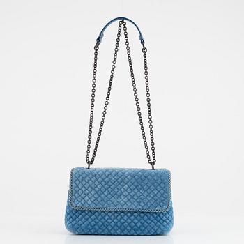 Bottega Veneta, 'Olimpia' quilted velvet shoulder bag.