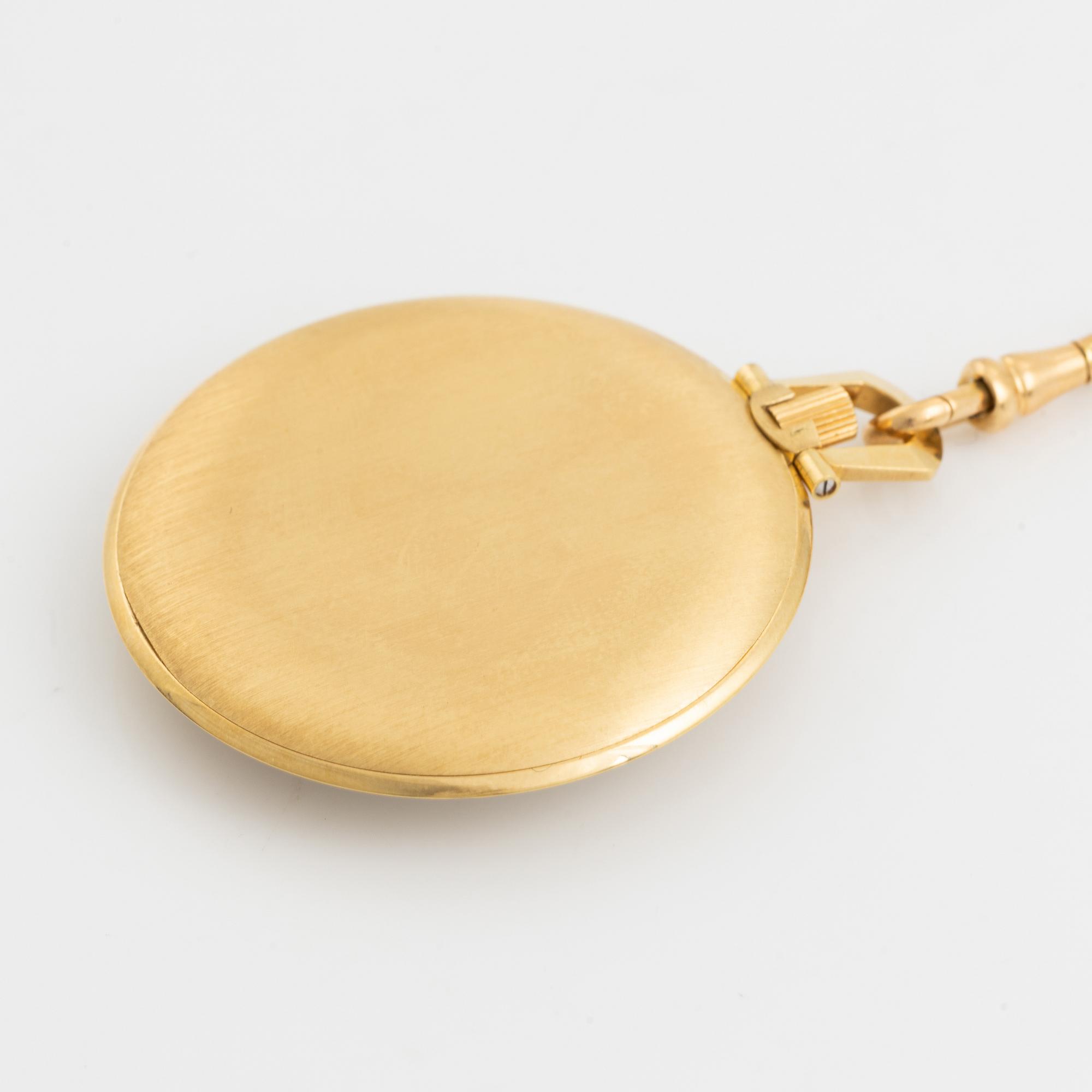 Omega, pocket watch, 18K gold, 43 mm.