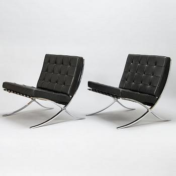 LUDWIG MIES VAN DER ROHE, NOJATUOLIPARI. "Barcelona", Knoll International, todennäköisesti 1950-luku.