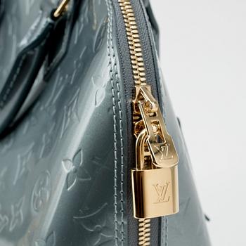 LOUIS VUITTON, a blue vernis top handle bag, "Alma".