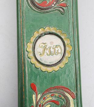 MANGELDON, skuret trä, Norge, 1800-tal.