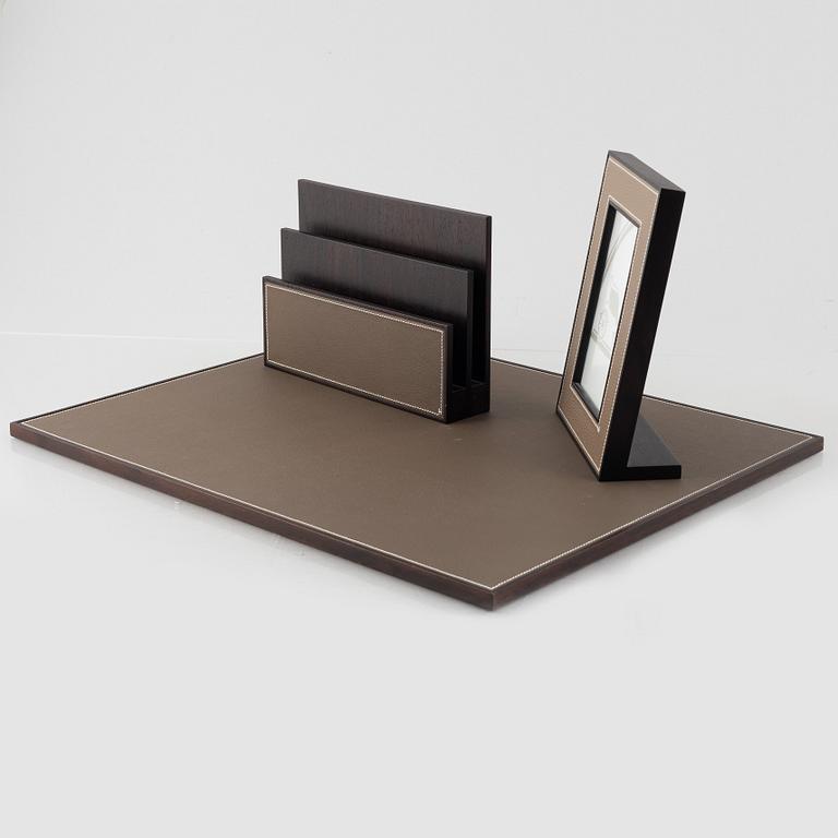 Hermès, a three-piece desk set, 21st century.