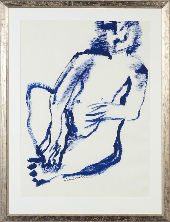 Bengt Lindström, akryl på papper, signerad.