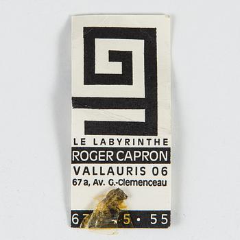 Roger Capron, a five-piece ceramic relief, signed.