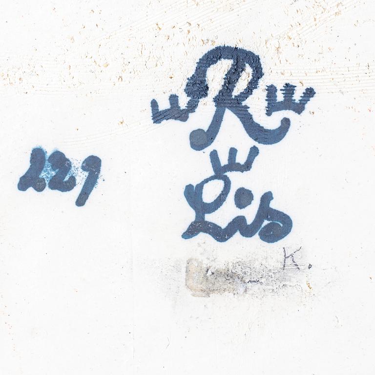 LIS HUSBERG, two stoneware plaques, Rörstrand.